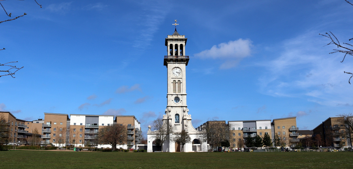 The grade II-listed Clock Tower in Caledonian (Cally) Park