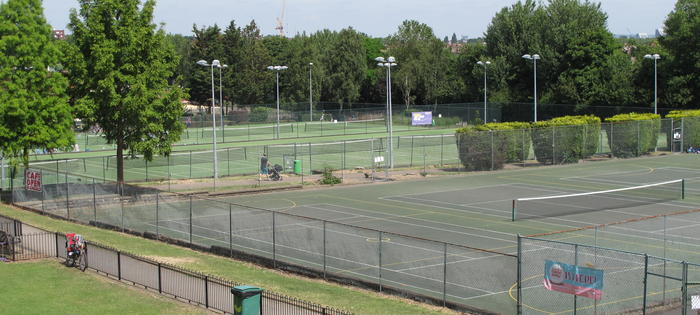 A great variety of courts and floodlights too