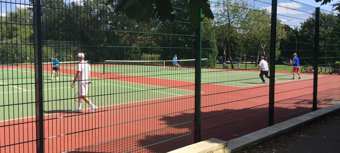 The newly refurbished courts at Victoria Park